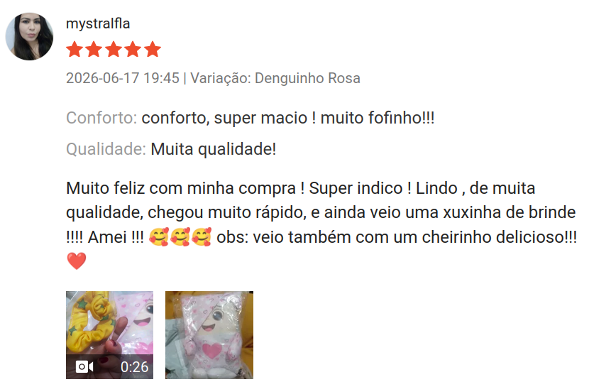 Avaliação de cliente